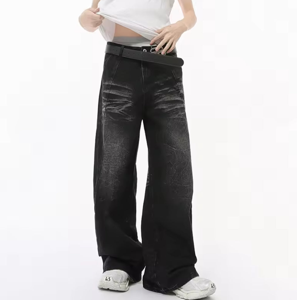 Black Ink Washed Jeans