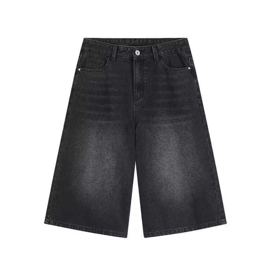 Faded Black Baggy Jorts