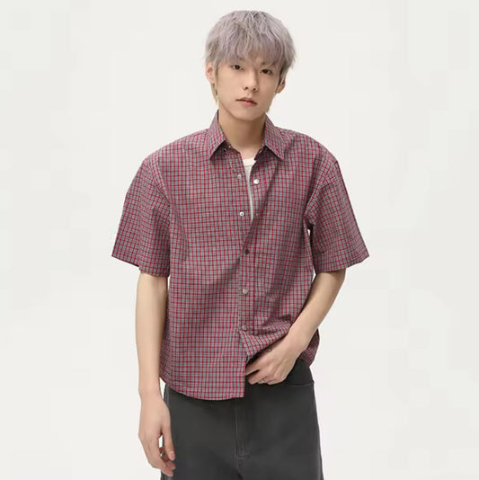 Red Plaid Button Up