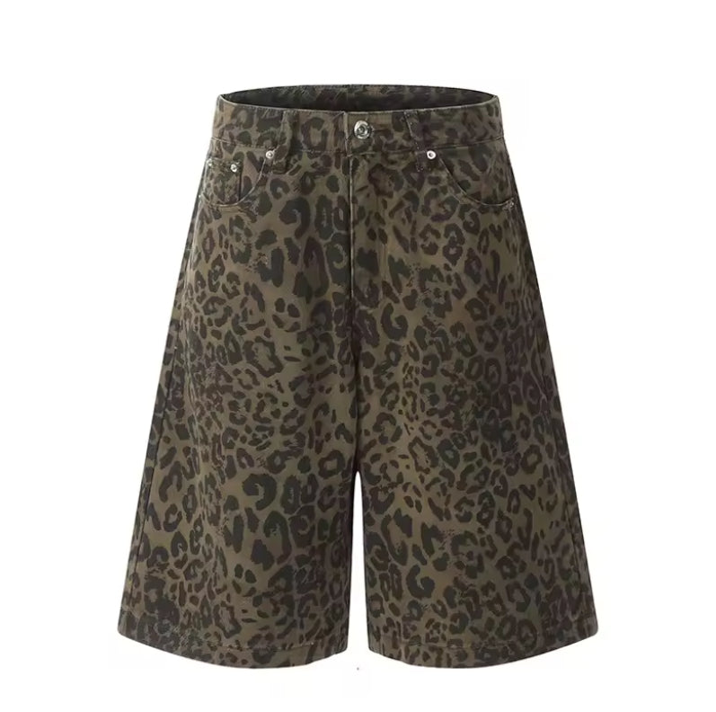 Leopard Jorts