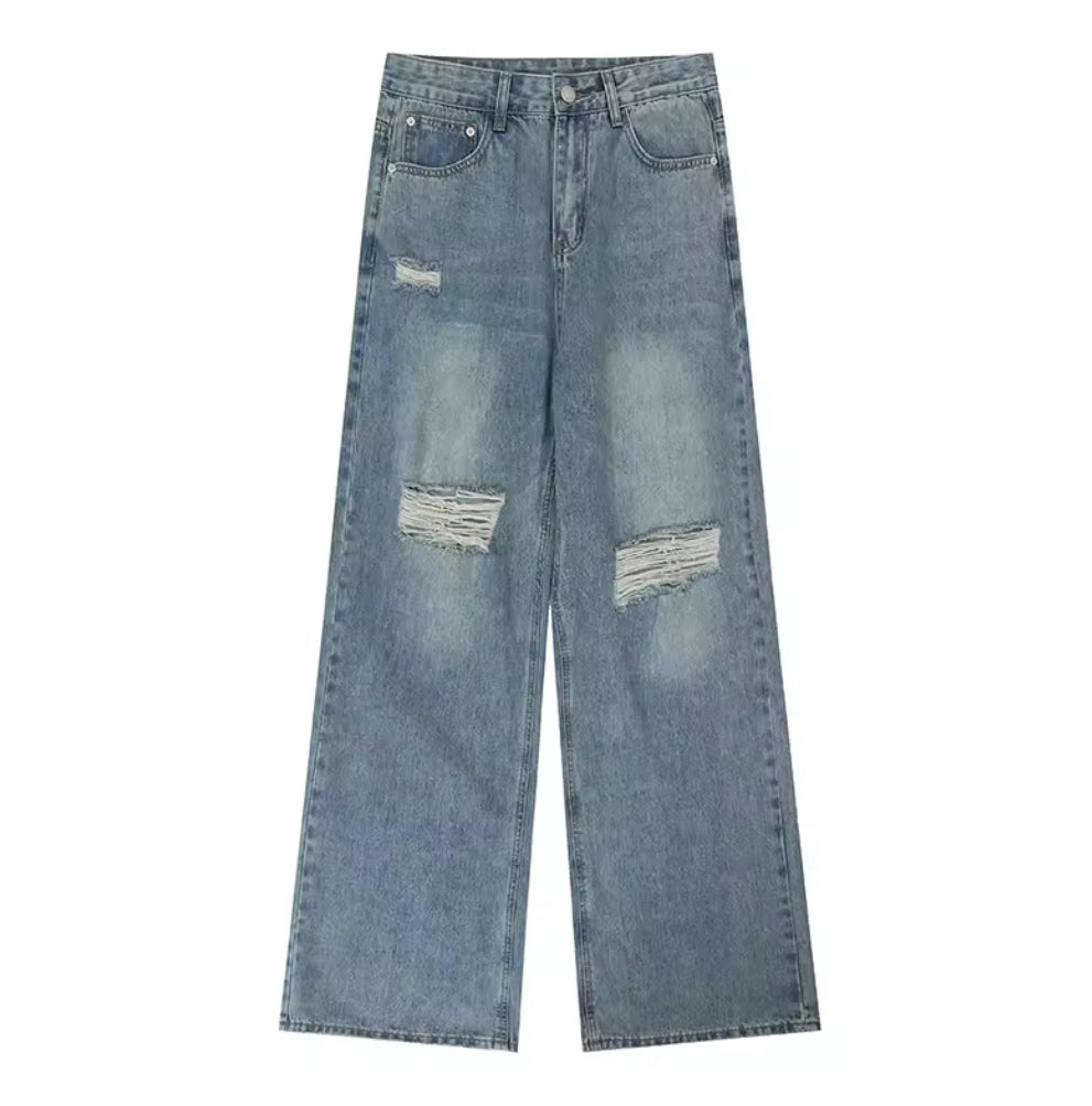 Blue Ripped Denim Jeans