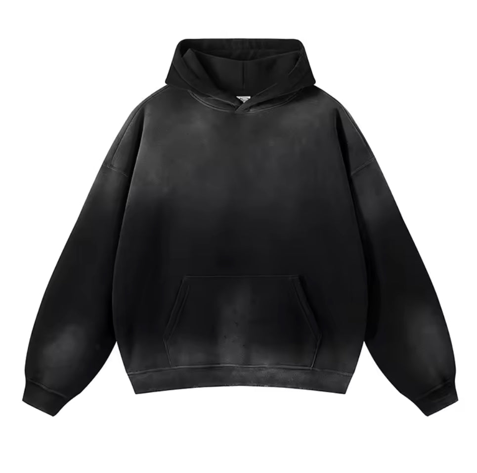 Black Distressed Hoodie