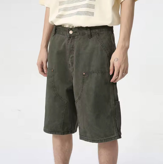 Forest Green Double Knee Jorts