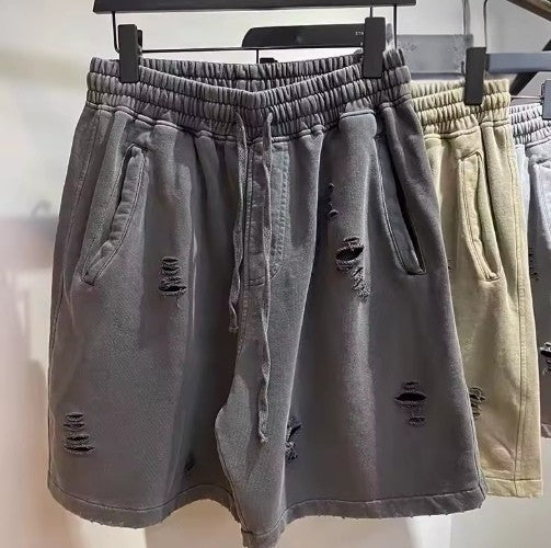 Light Gray Ripped Shorts