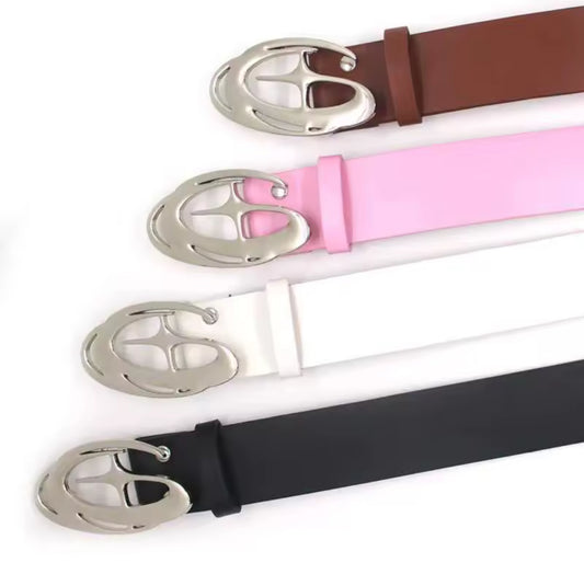 White Oval Star Belt