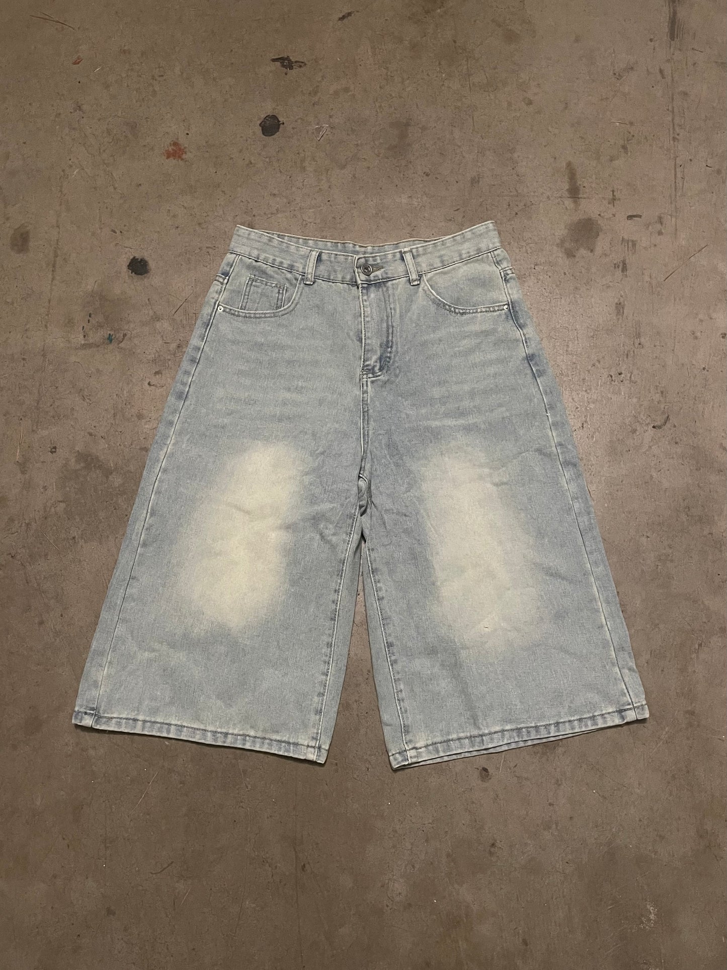 Faded Black Baggy Jorts