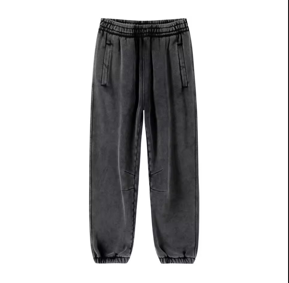 Faded Black Cuffed Sweats