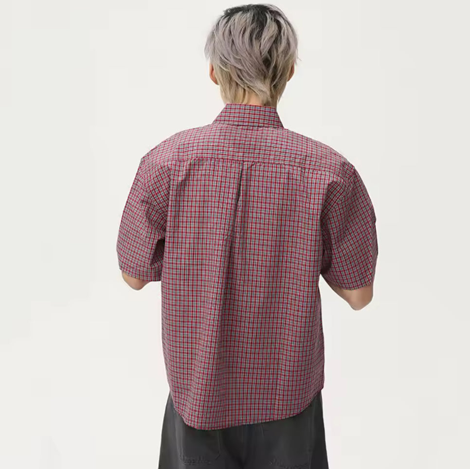 Red Plaid Button Up