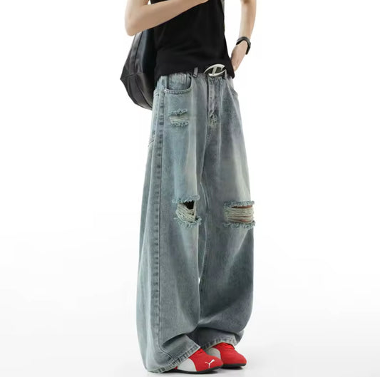 Blue Ripped Denim Jeans