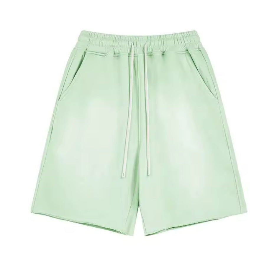 Light Green Washed Shorts