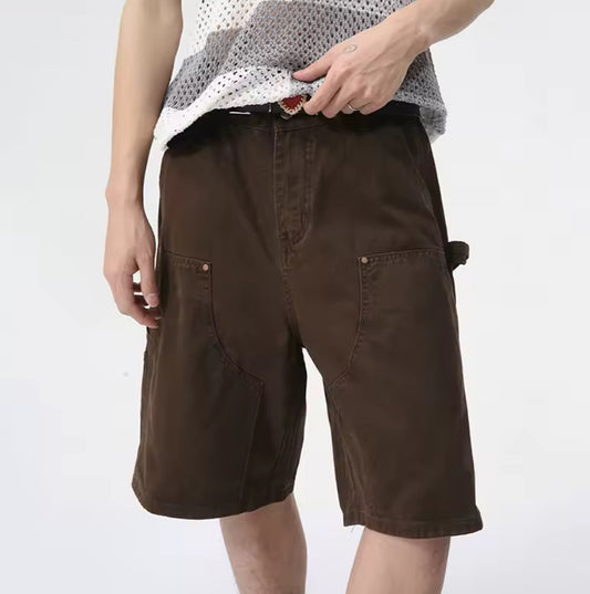 Brown Cargo Jorts