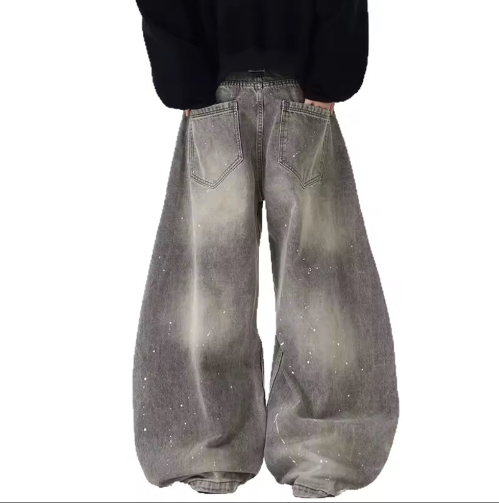 Grey Splattered Jeans