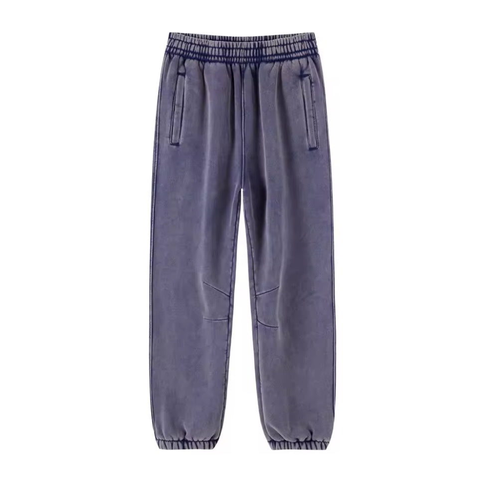 Faded Navy Blue Cuffed Sweats