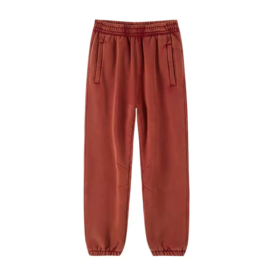 Faded Red Cuffed Sweats