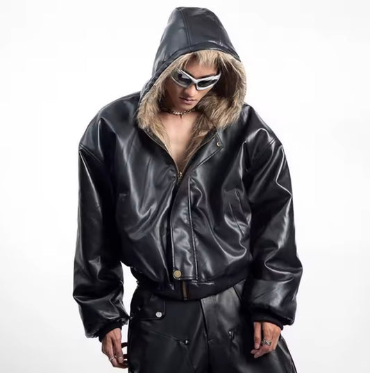 Reversable Leather Fur Jacket