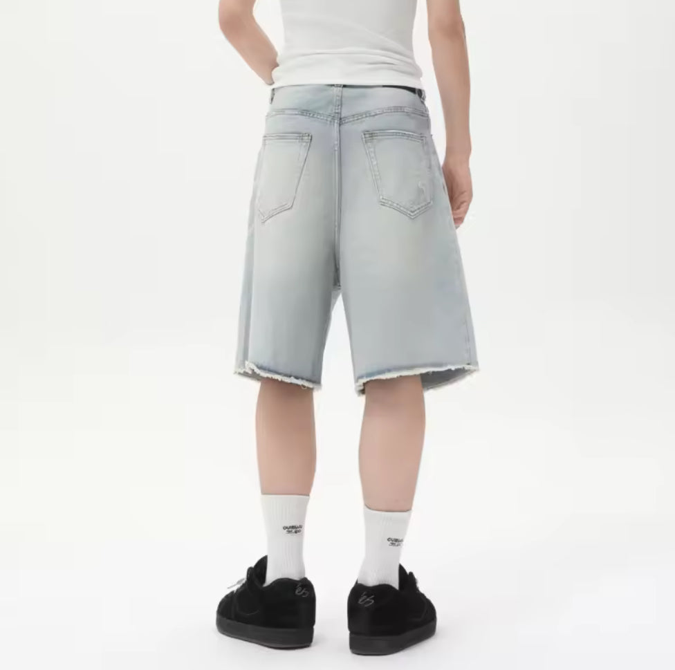 Blue Heavy Washed Jorts