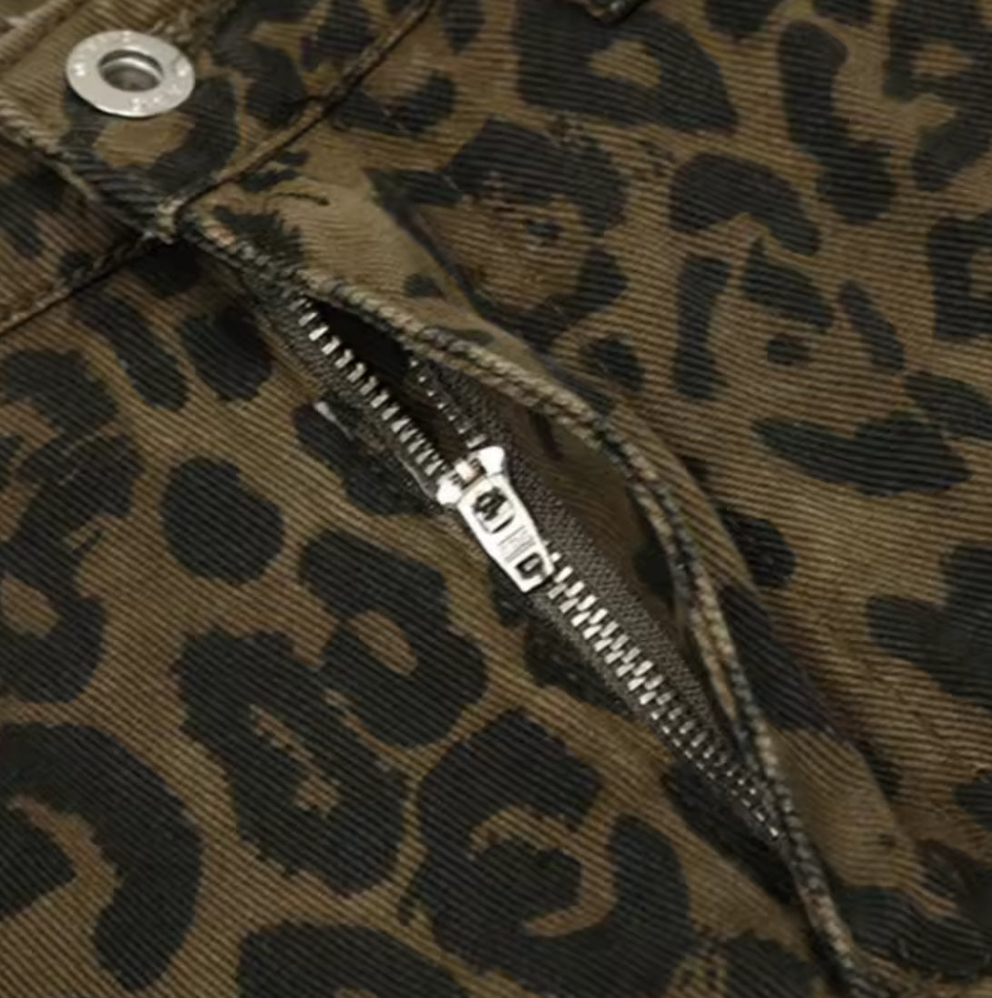 Leopard Jorts