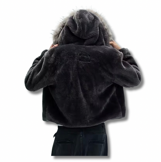 Gray Fur Jacket