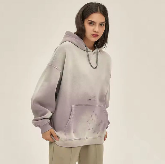 Pink Distressed Hoodie