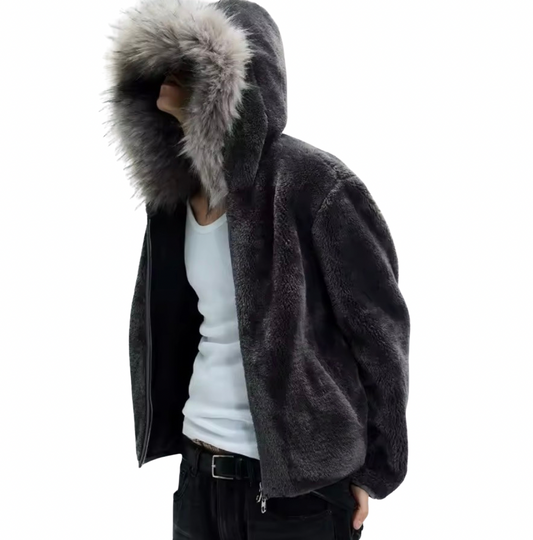 Gray Fur Jacket
