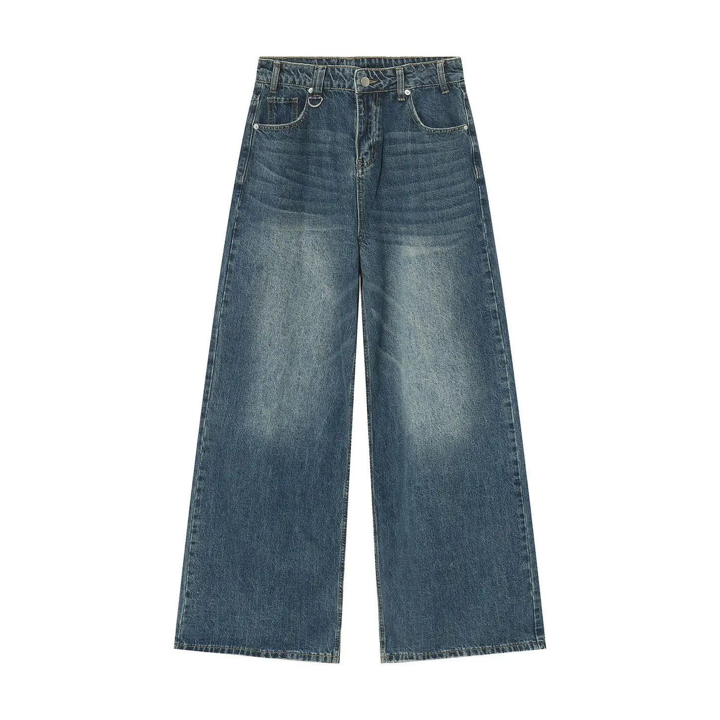 Faded Navy Blue Loose Jeans
