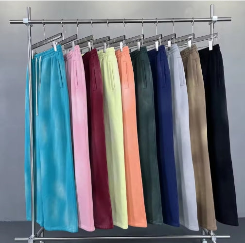 Washed Peacock Blue Baggy Sweats