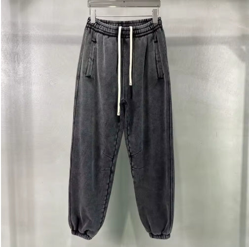 Faded Black Cuffed Sweats