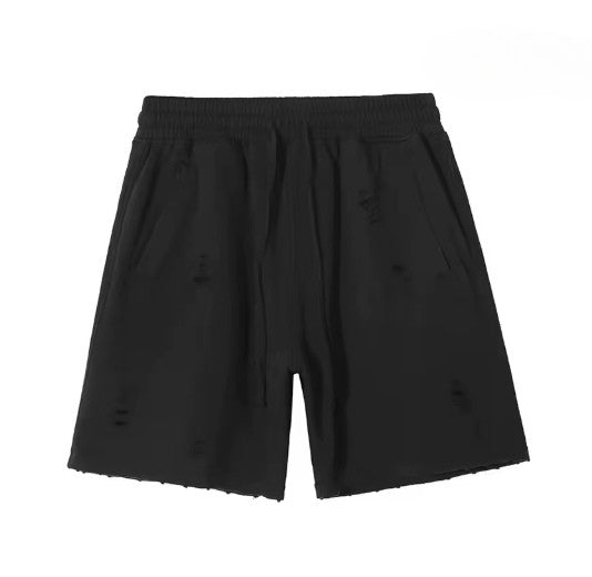Black Ripped Shorts