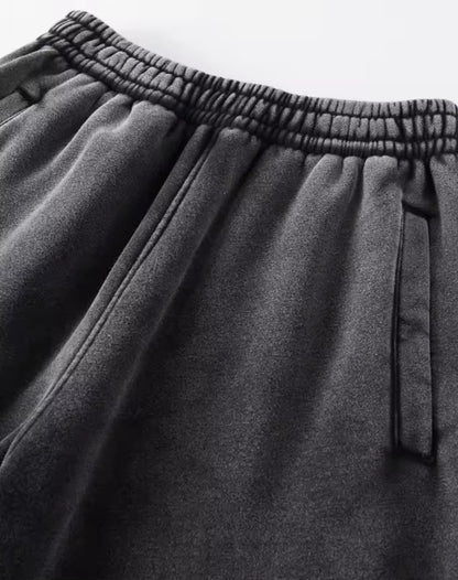 Faded Black Cuffed Sweats