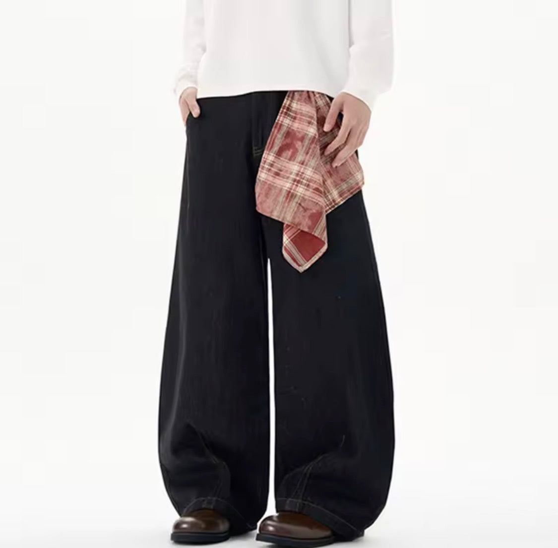 Black Denim Handkerchief Jeans