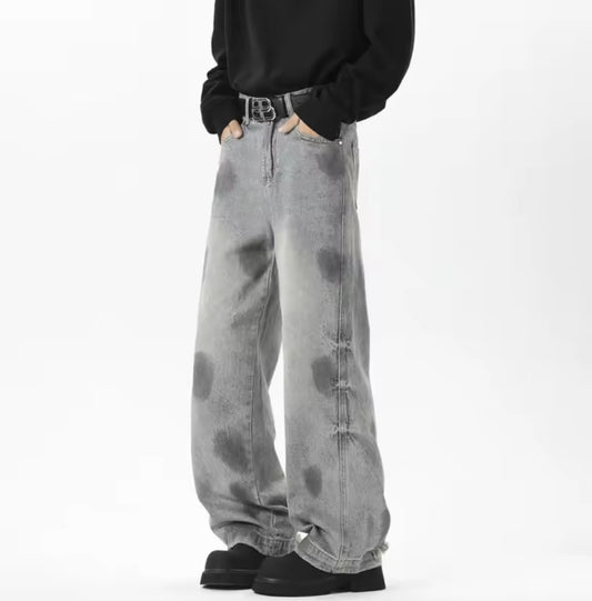 Grey Spotted Jeans