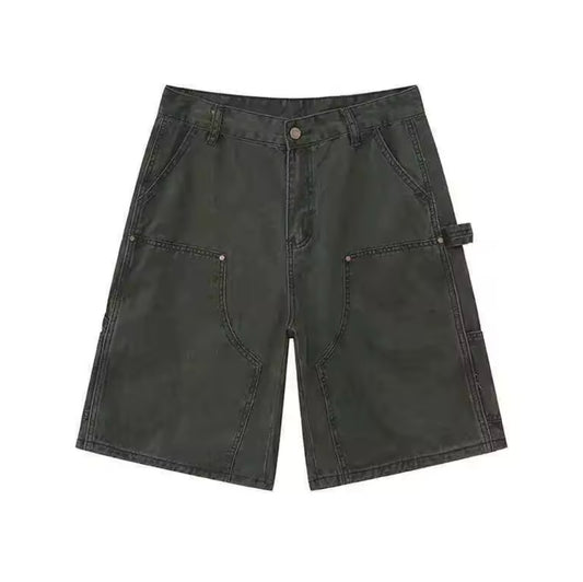 Forest Green Double Knee Jorts