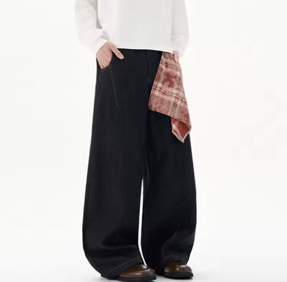 Black Denim Handkerchief Jeans