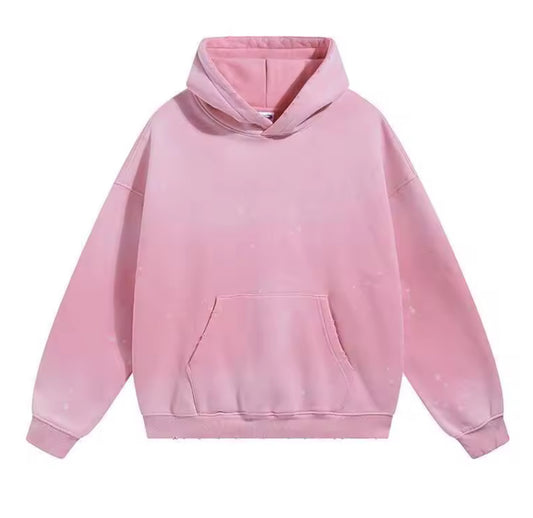 Pink Paint Splattered Hoodie