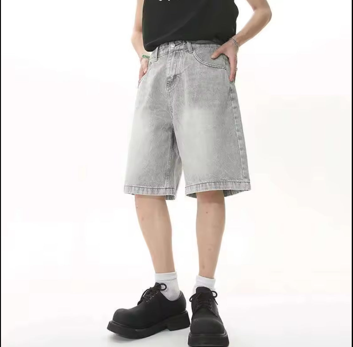 Grey Baggy Jorts