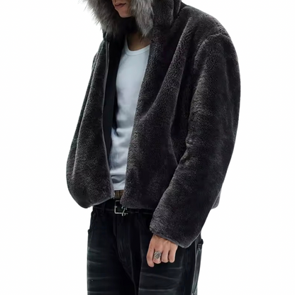 Gray Fur Jacket