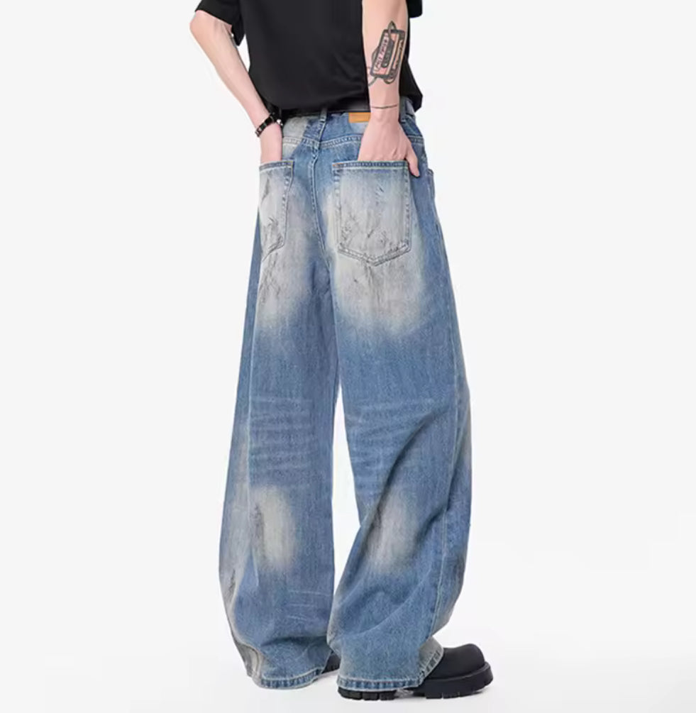 Blue Scuffed Jeans