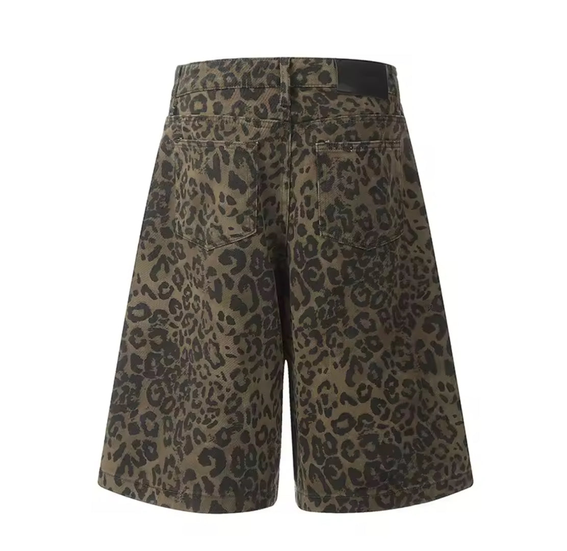Leopard Jorts