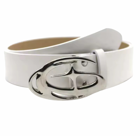 White Oval Star Belt