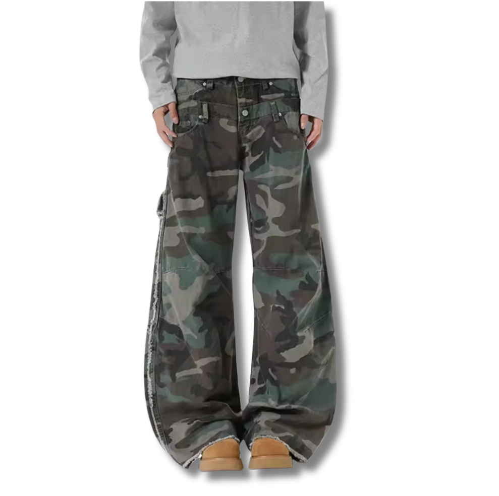 Double Wasted Camo Denim
