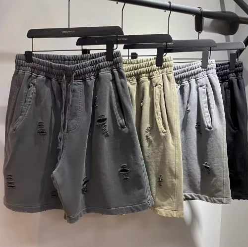 Black Ripped Shorts