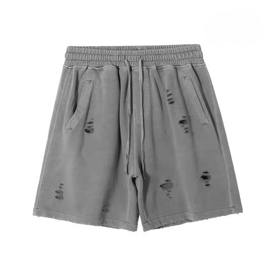 Light Grey Ripped Shorts