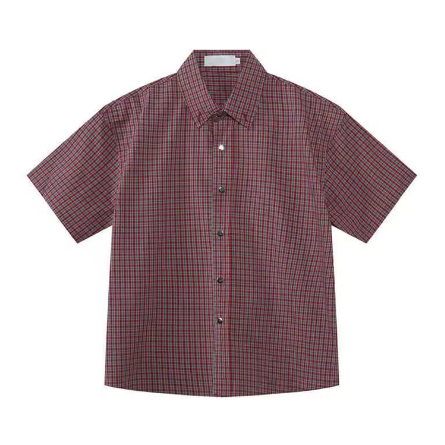 Red Plaid Button Up