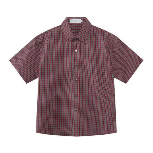 Red Plaid Button Up