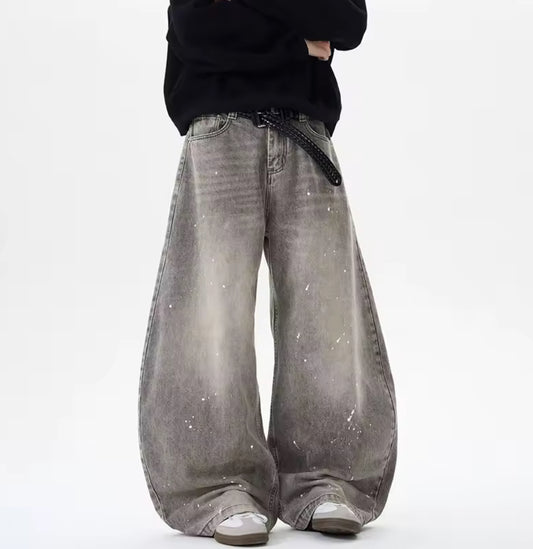 Gray Splattered Jeans