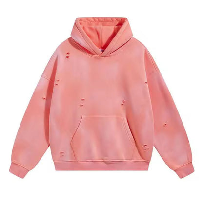 Orange Distressed Hoodie