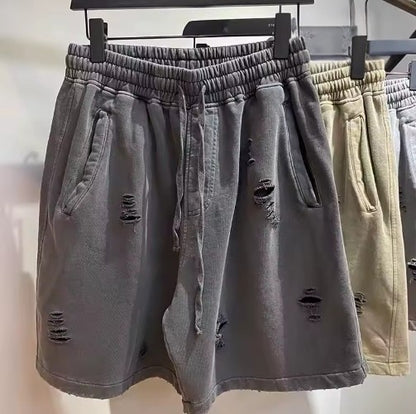 Dark Gray Ripped Shorts