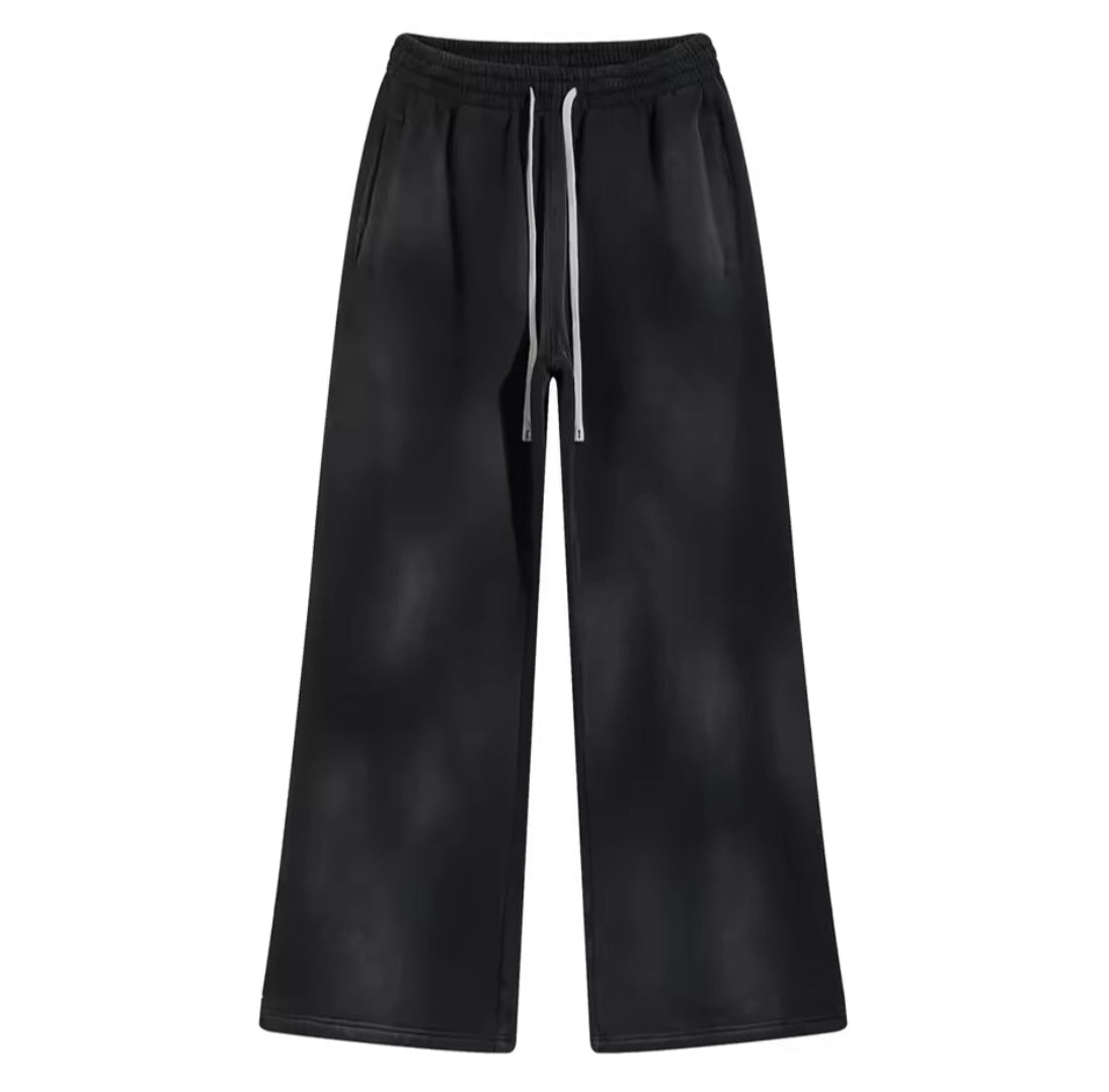 Washed Black Baggy Sweats