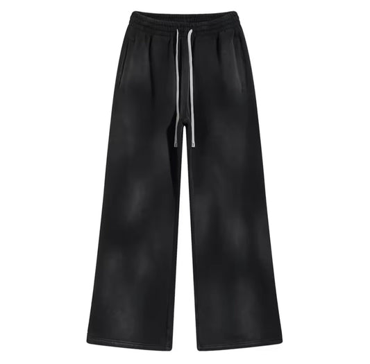 Washed Black Baggy Sweats
