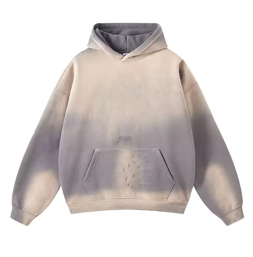 Grey Distressed Hoodie